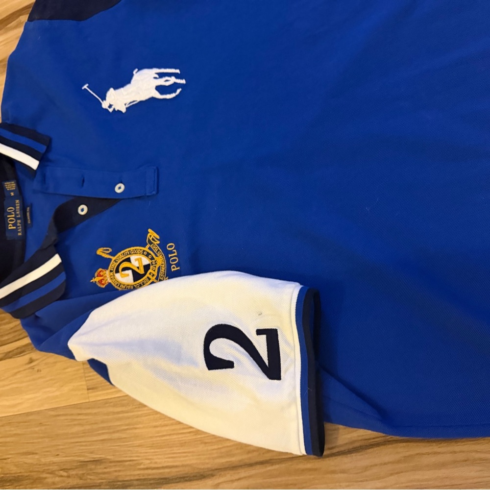 Polo By Ralph Lauren Blue And White Polo Shirt - image 3